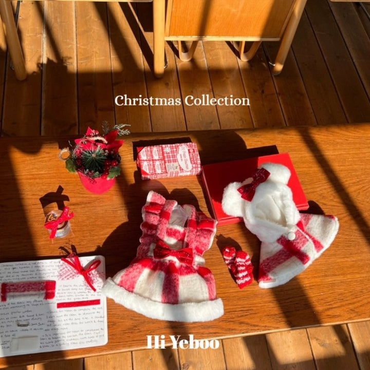 即納【Hi Yeboo】Christmas Wool Check Ops