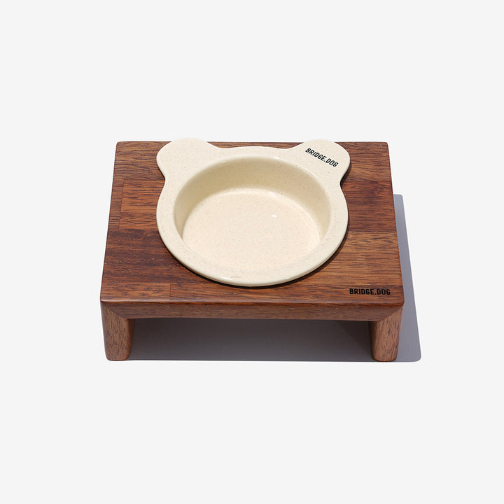 ※予約販売【BRIDGE.DOG】MINI BEAR BOWL（OATMEAL）艶あり