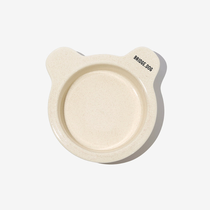 ※予約販売【BRIDGE.DOG】MINI BEAR BOWL（OATMEAL）艶あり