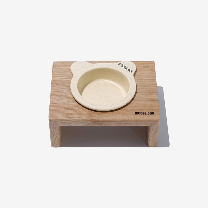 ※予約販売【BRIDGE.DOG】TOY BEAR BOWL（OATMEAL）艶あり