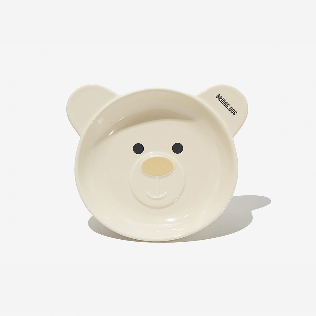 ※予約販売【BRIDGE.DOG】BRIDGE BEAR DISH（CREAM FACE）艶あり