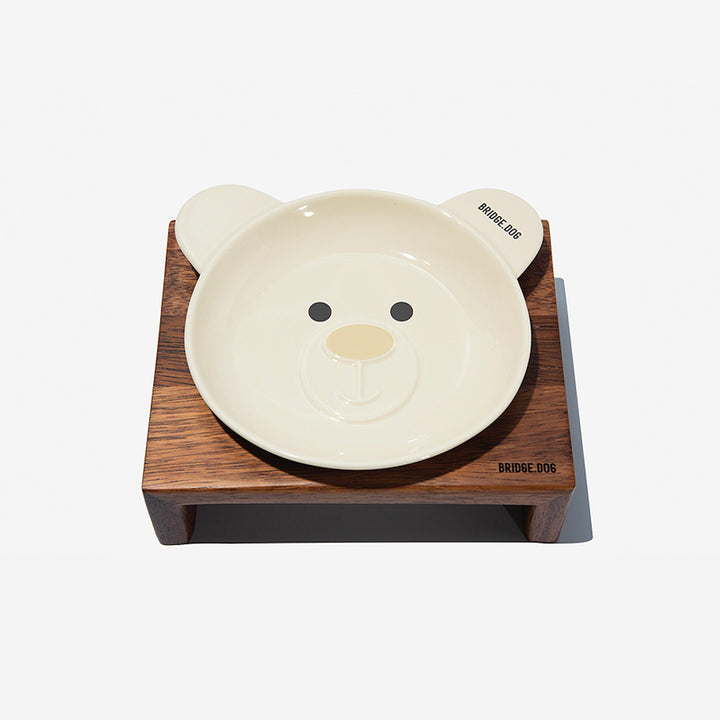 ※予約販売【BRIDGE.DOG】BRIDGE BEAR DISH（CREAM FACE）艶あり