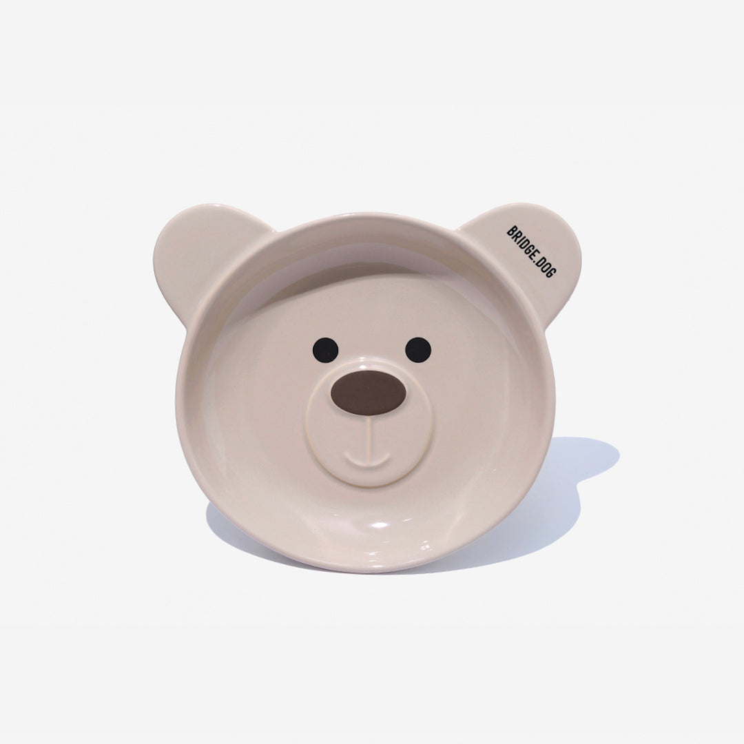 ※予約販売【BRIDGE.DOG】BRIDGE BEAR DISH（BEIGE FACE）艶あり