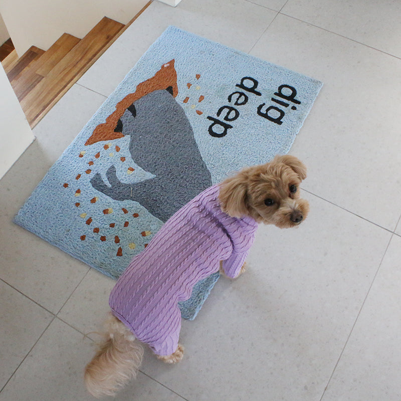 ※予約販売【OOPS! MY DOG】 Cable Knit All-in-one(Purple)