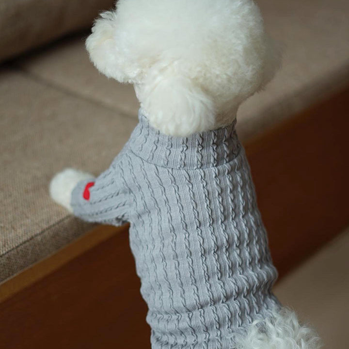 ※予約販売【OOPS! MY DOG】Cable Knit T(Gray)