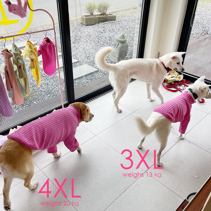 ※予約販売【OOPS! MY DOG】Cable Knit T(Barbie Pink)