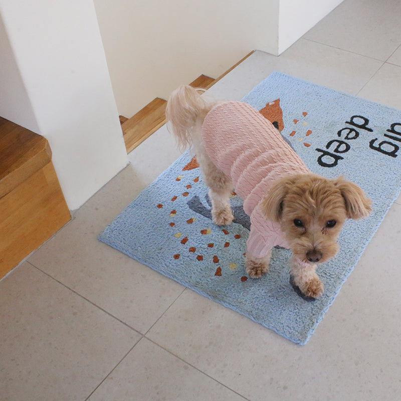 ※予約販売【OOPS! MY DOG】Cable Knit T(Salmon Pink)