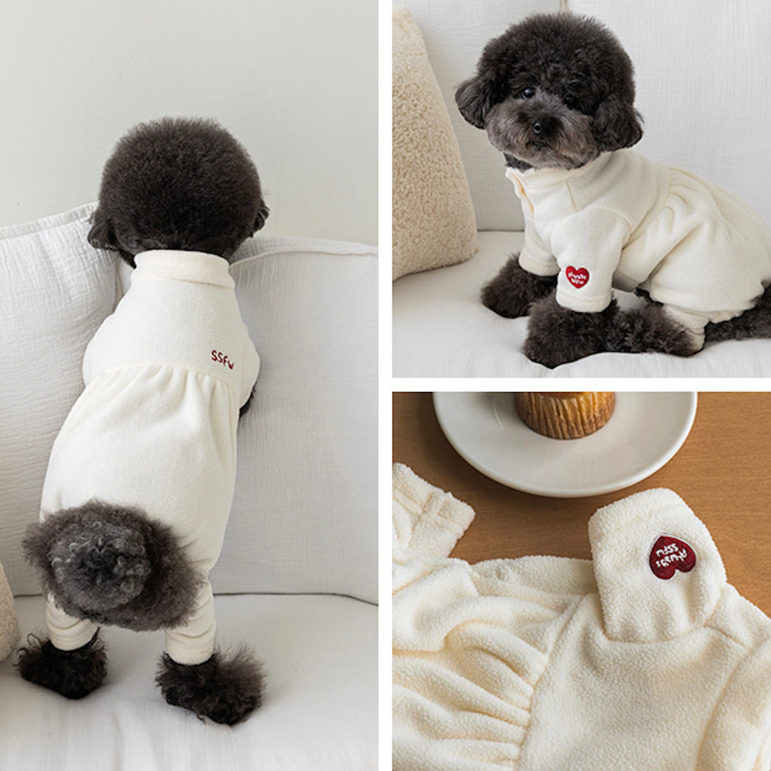 ※予約販売【ssfw】Heartwarm Fleece All-in-One（Cream）