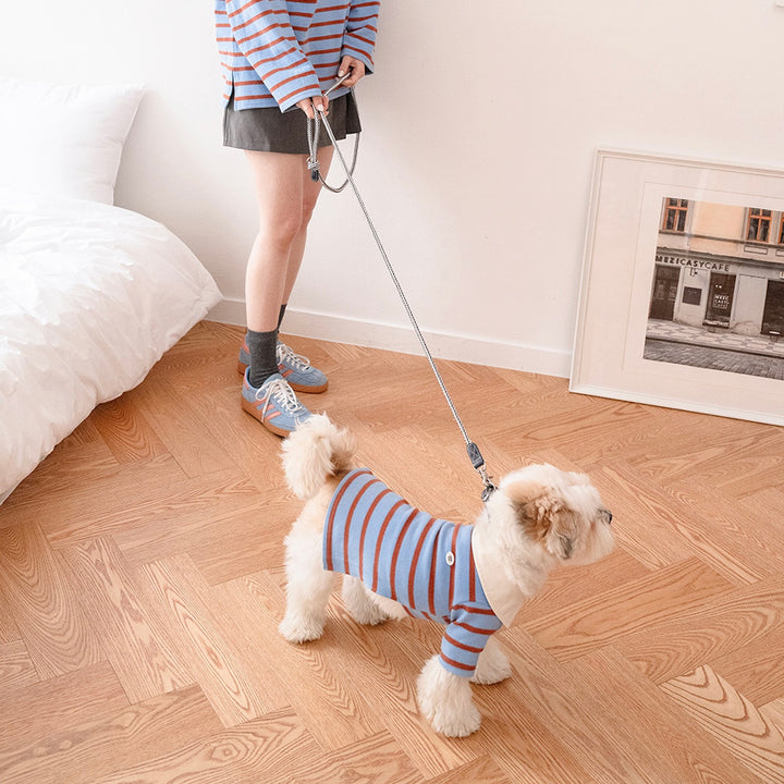 ※予約販売【noutti】MERCI STRIPE T-SHIRT（Blue）