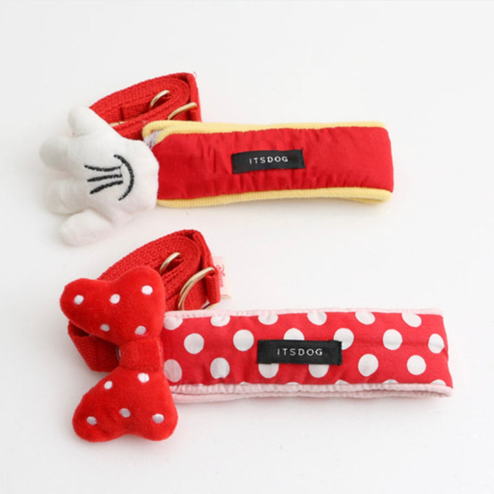 ※予約販売【ITS DOG】Disney Mickey Minnie Ribbon Leash