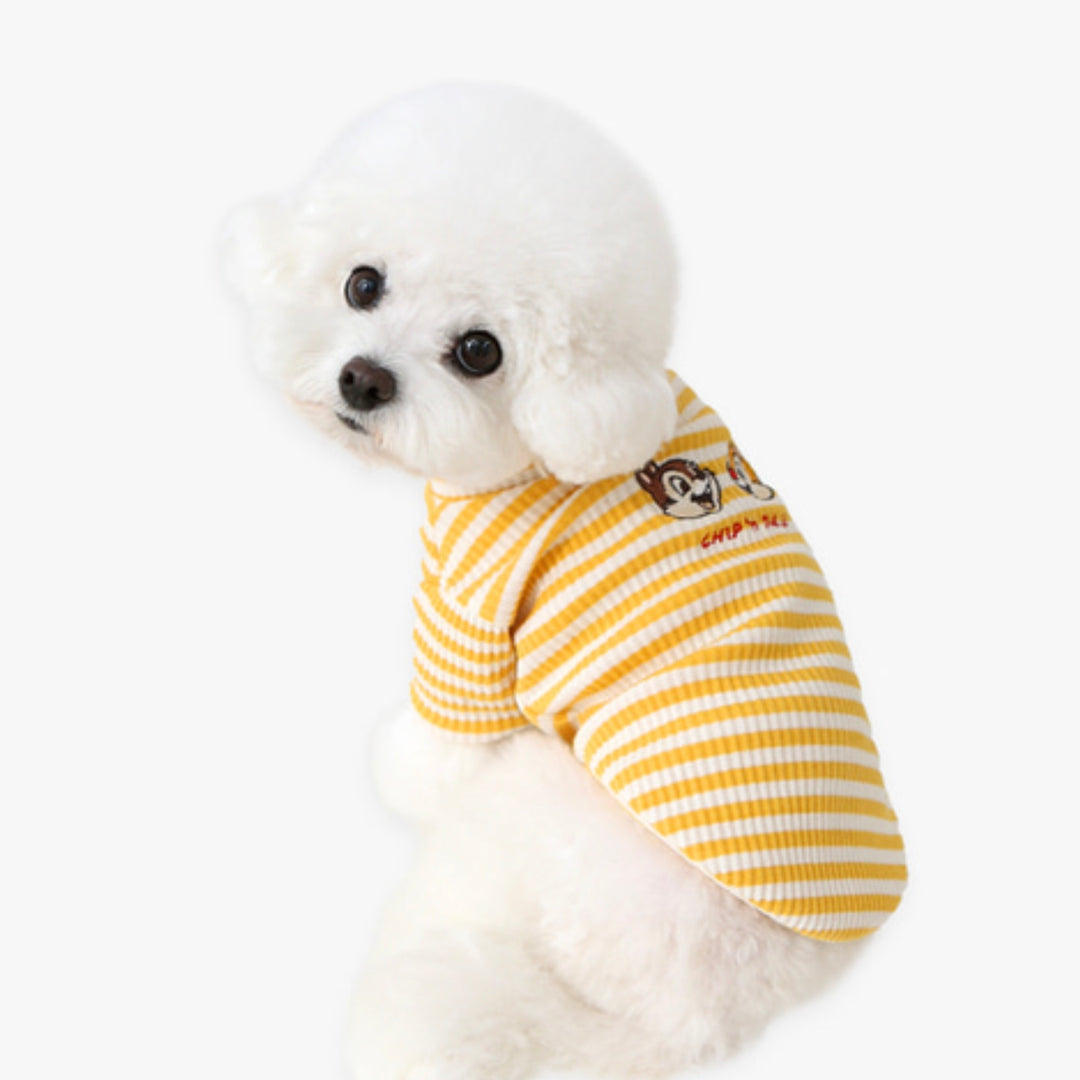 ※予約販売【ITS DOG】Disney chip'n dale ribbed t-shirt(Yellow)