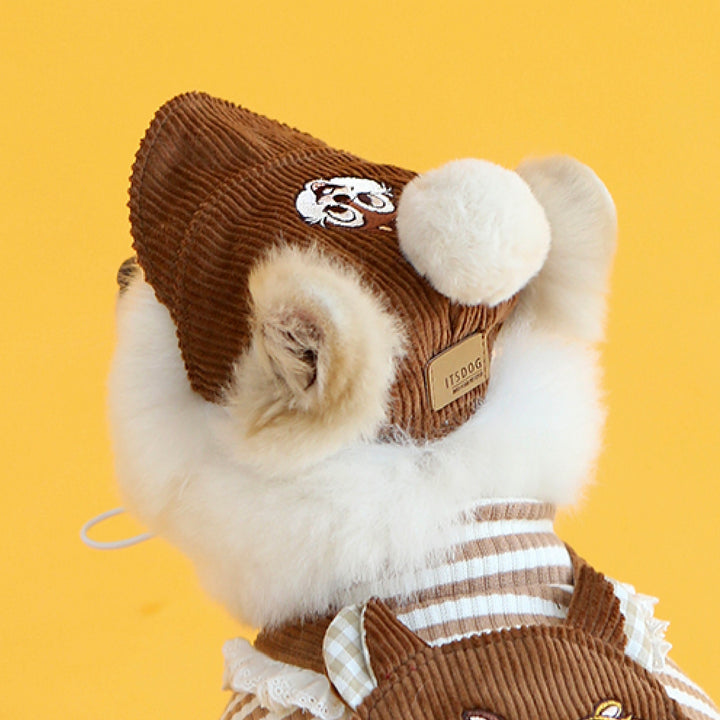 ※予約販売【ITS DOG】Disney chip'n dale corduroy hat(Brown)