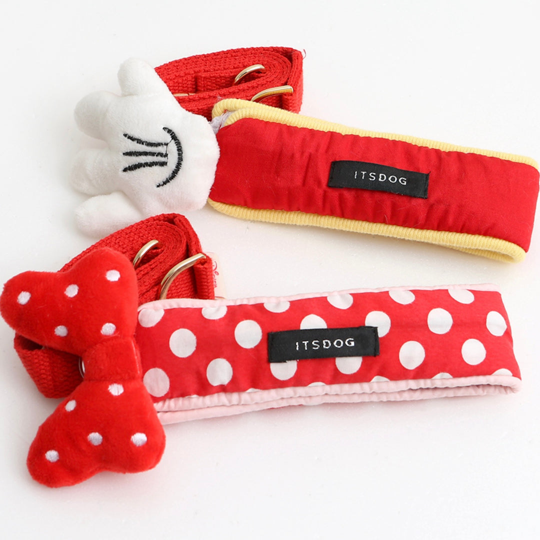 ※予約販売【ITS DOG】Disney Mickey Minnie Ribbon Leash