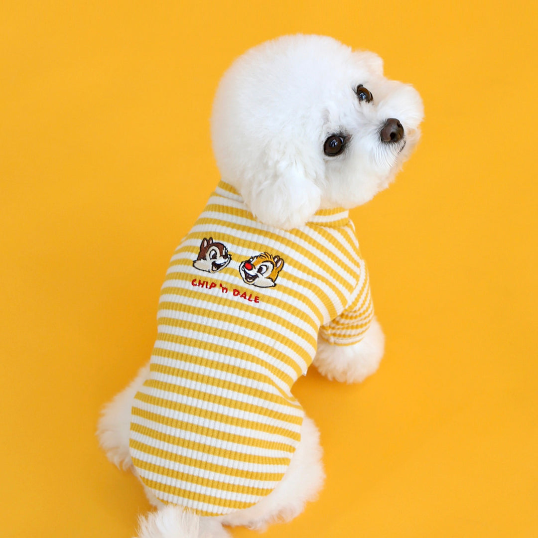 ※予約販売【ITS DOG】Disney chip'n dale ribbed t-shirt(Yellow)