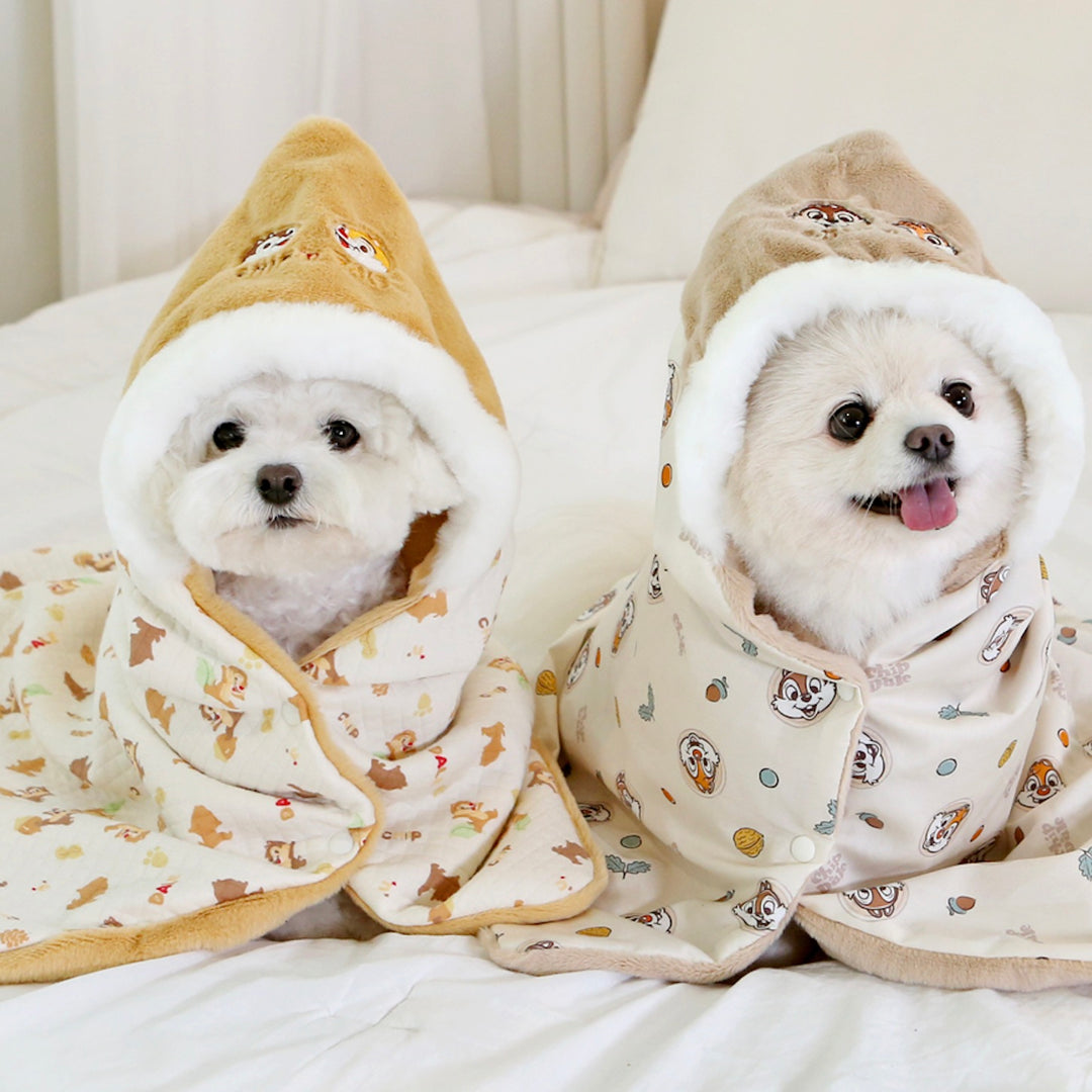 ※予約販売【ITS DOG】Disney Organic Reversible Blanket (Chip and Dale Happy)