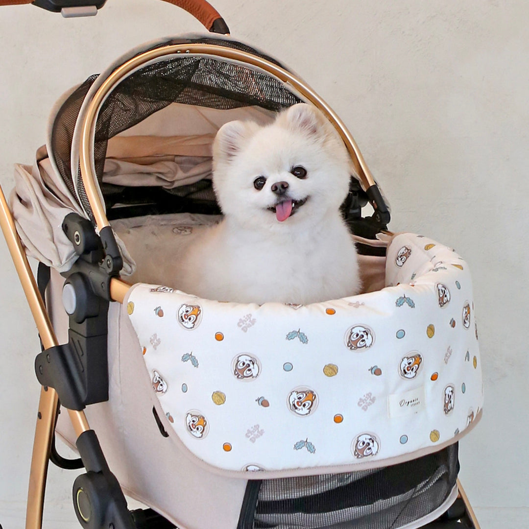 ※予約販売【ITS DOG】Disney Organic Detachable Stroller Liner (Chip & Dale Happy)