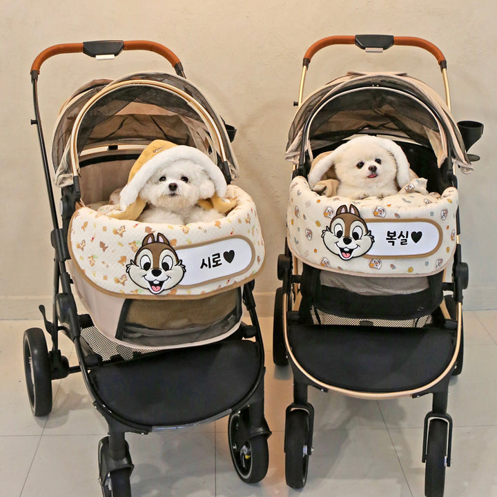 ※予約販売【ITS DOG】Disney Organic Detachable Stroller Liner (Chip & Dale Happy)