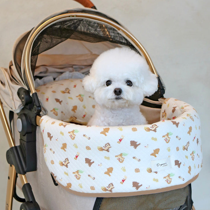 ※予約販売【ITS DOG】Disney Organic Detachable Stroller Liner (Chip & Dale Happy)