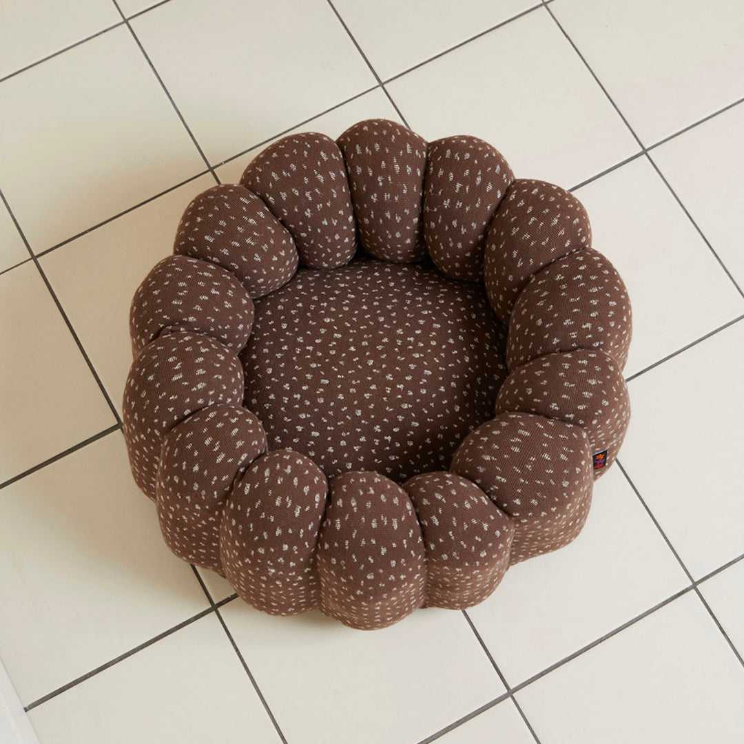 ※予約販売【azalea】Canele Cushion（Brown Flower）