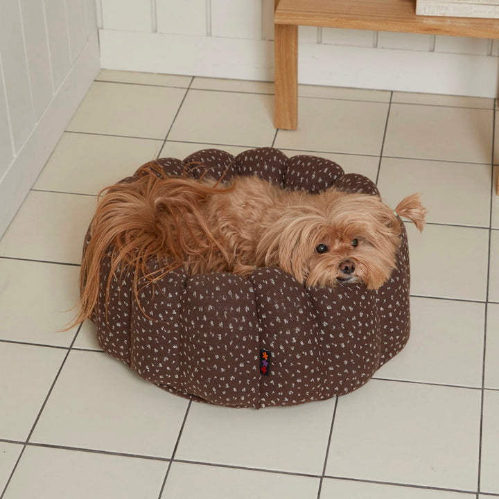 ※予約販売【azalea】Canele Cushion（Brown Flower）
