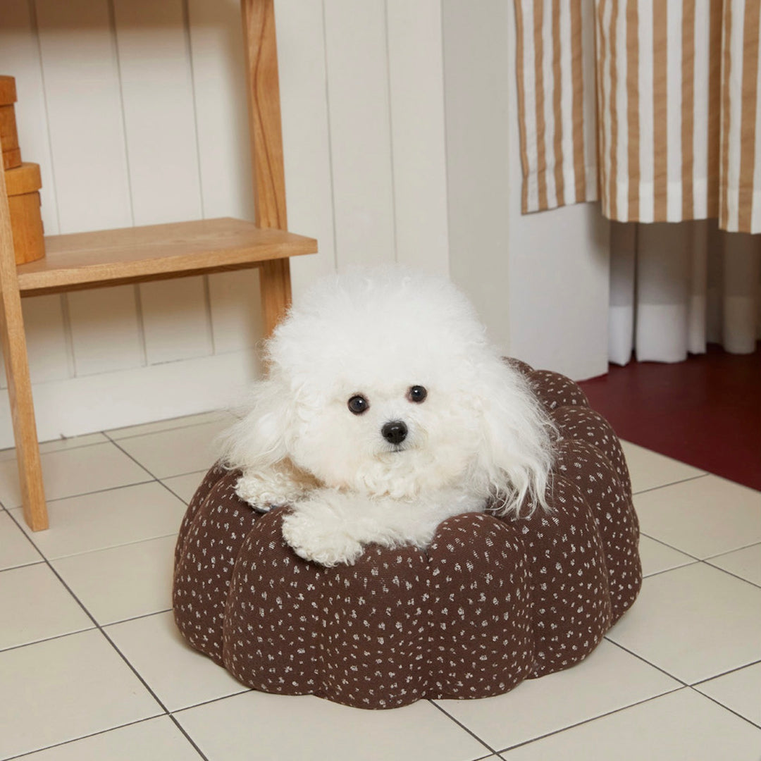 ※予約販売【azalea】Canele Cushion（Brown Flower）