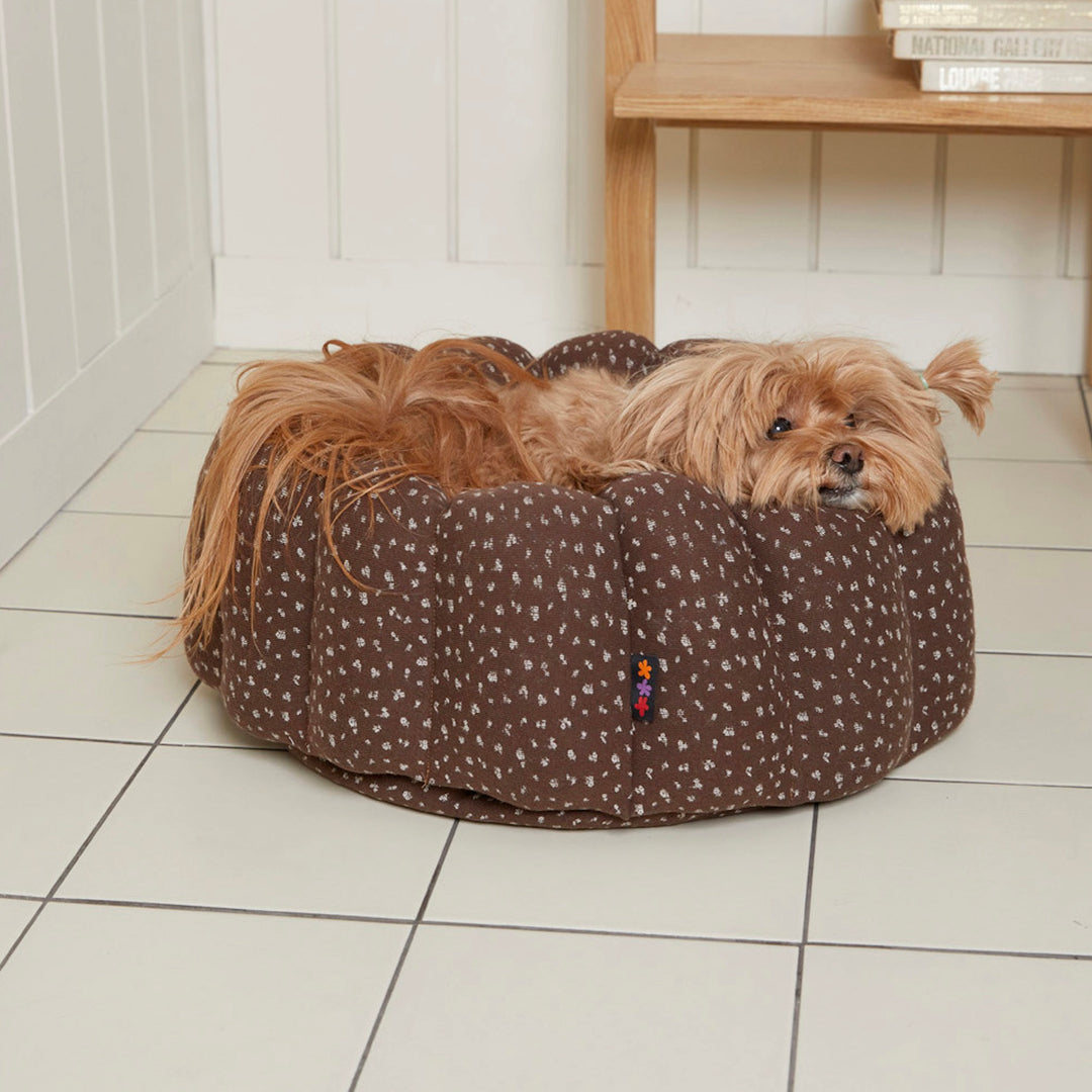 ※予約販売【azalea】Canele Cushion（Brown Flower）
