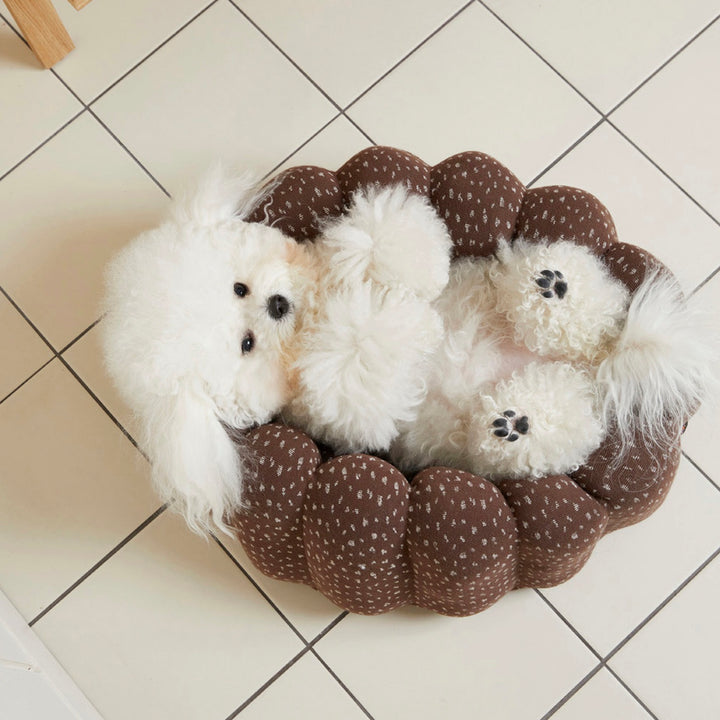 ※予約販売【azalea】Canele Cushion（Brown Flower）