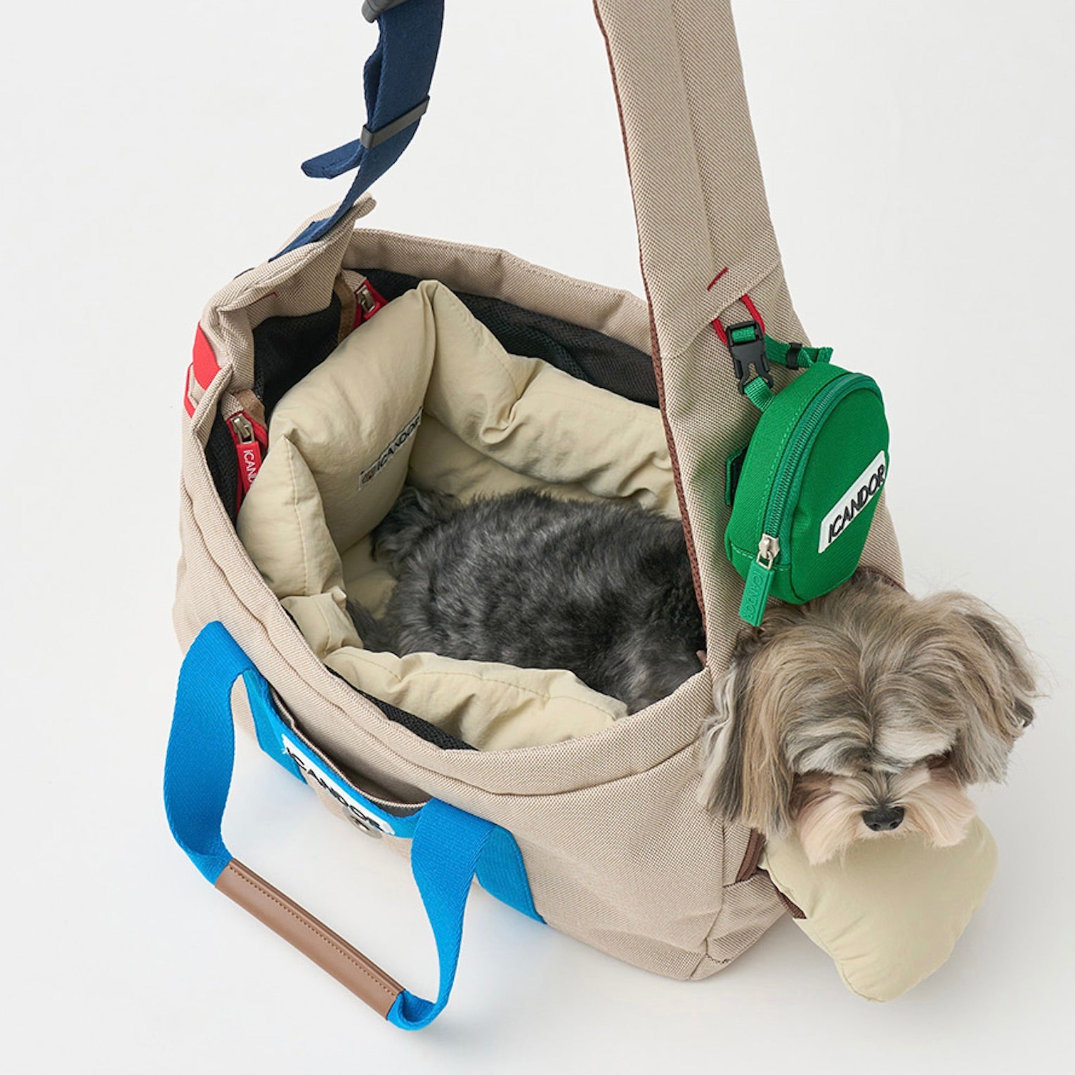 ICANDOR PEEK-A-BOOバックM+COZY オールインワンクッション 海外犬服 高品質なインポートのドッグウェア通販 