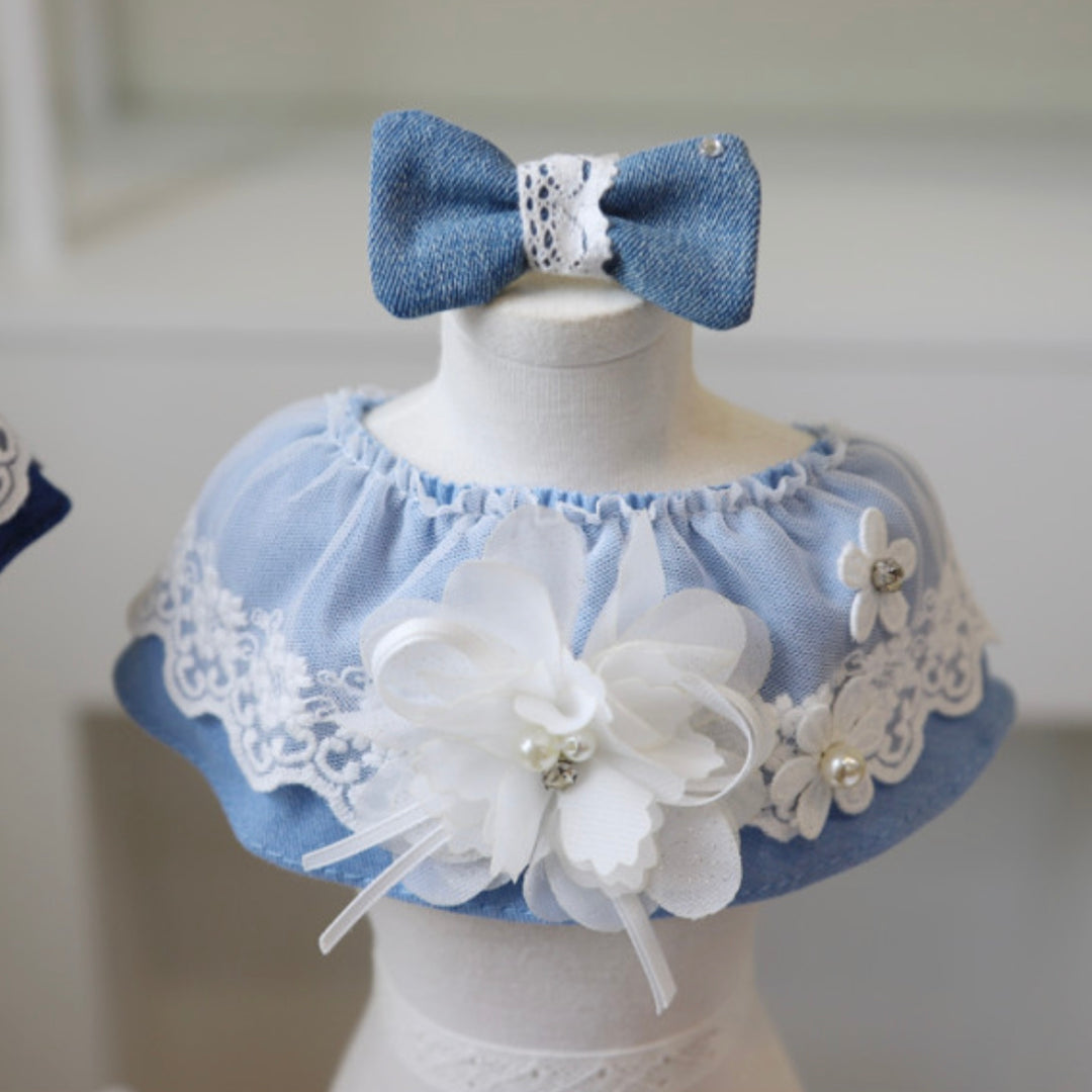 即納【Pets&Me】Blooming Denim Scarf - 2color