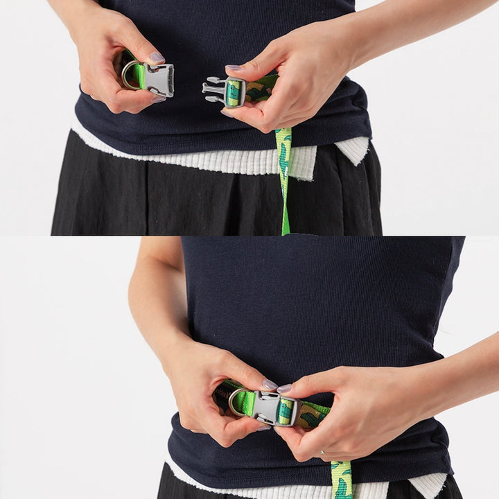 ※予約販売【andblank】ICONIC Lazy Crocodile Hands Free Leash（Green）