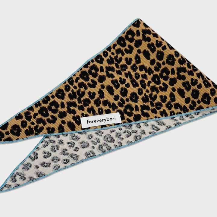 ※予約販売【foreverybari】City Leopard Scarf（Beige）