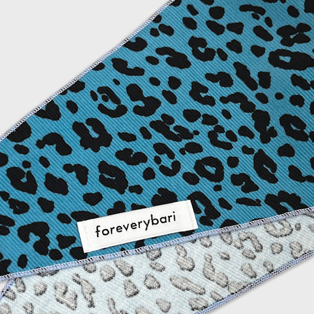 ※予約販売【foreverybari】City Leopard Scarf（Blue）