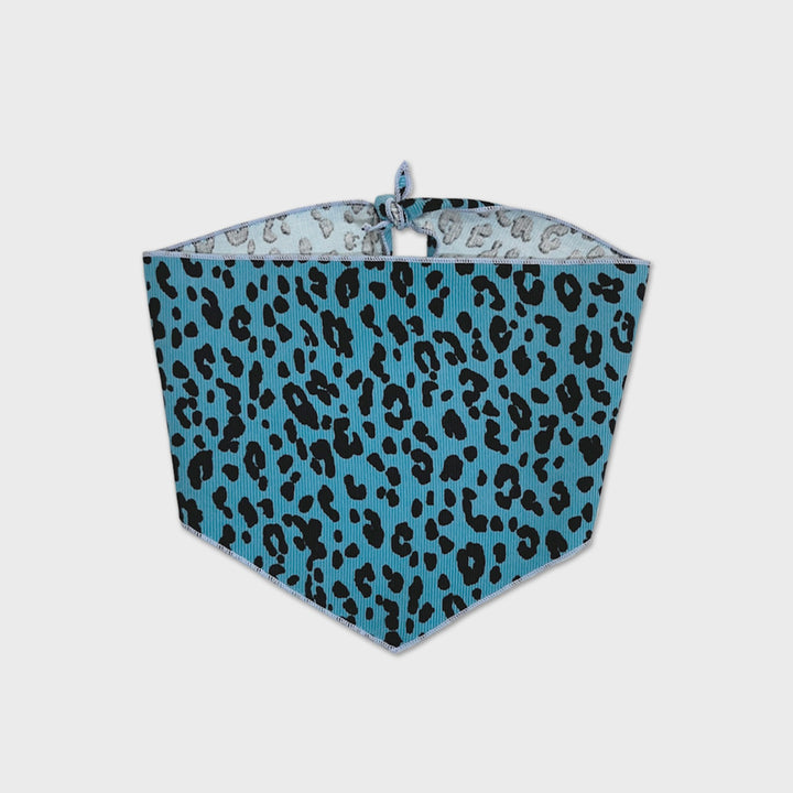 ※予約販売【foreverybari】City Leopard Scarf（Blue）