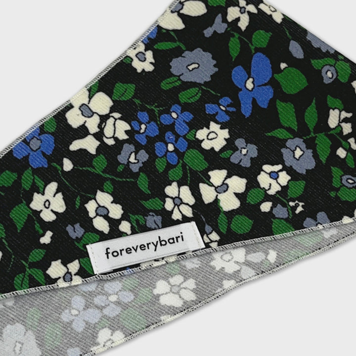 ※予約販売【foreverybari】Magnolia Floral Scarf（Dark Navy）