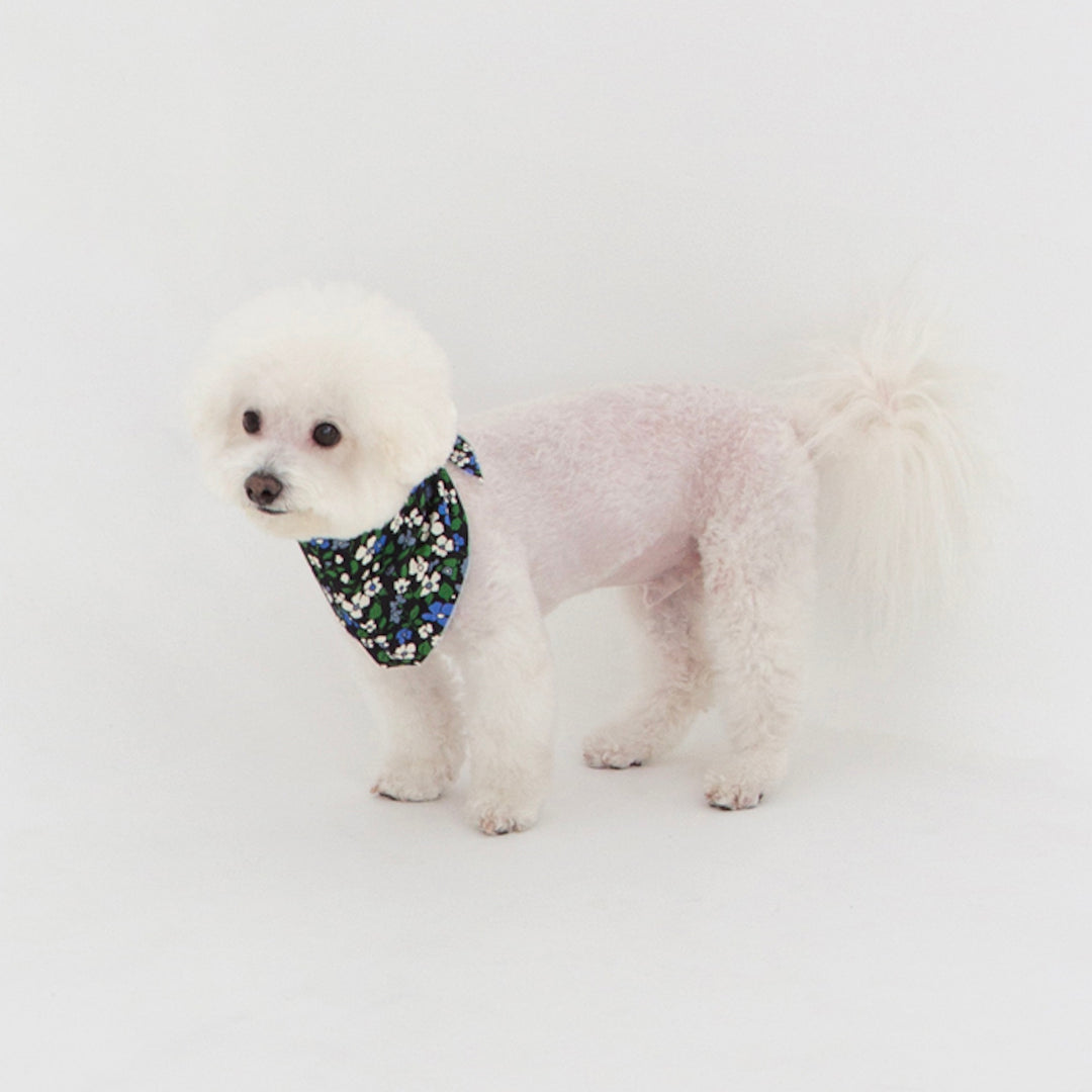 ※予約販売【foreverybari】Magnolia Floral Scarf（Dark Navy）