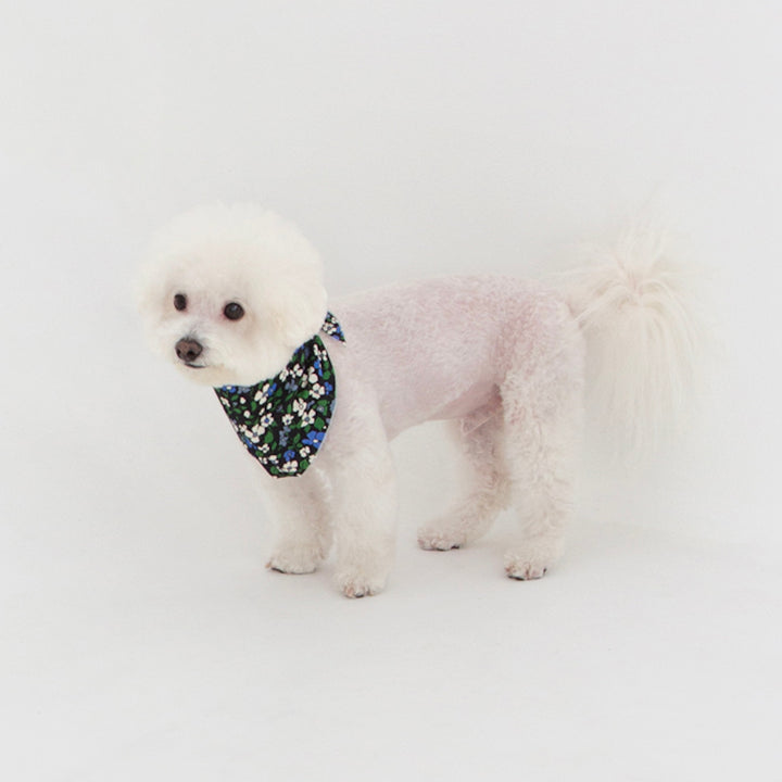 ※予約販売【foreverybari】Magnolia Floral Scarf（Dark Navy）