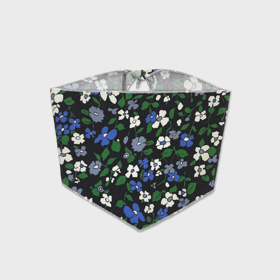 ※予約販売【foreverybari】Magnolia Floral Scarf（Dark Navy）