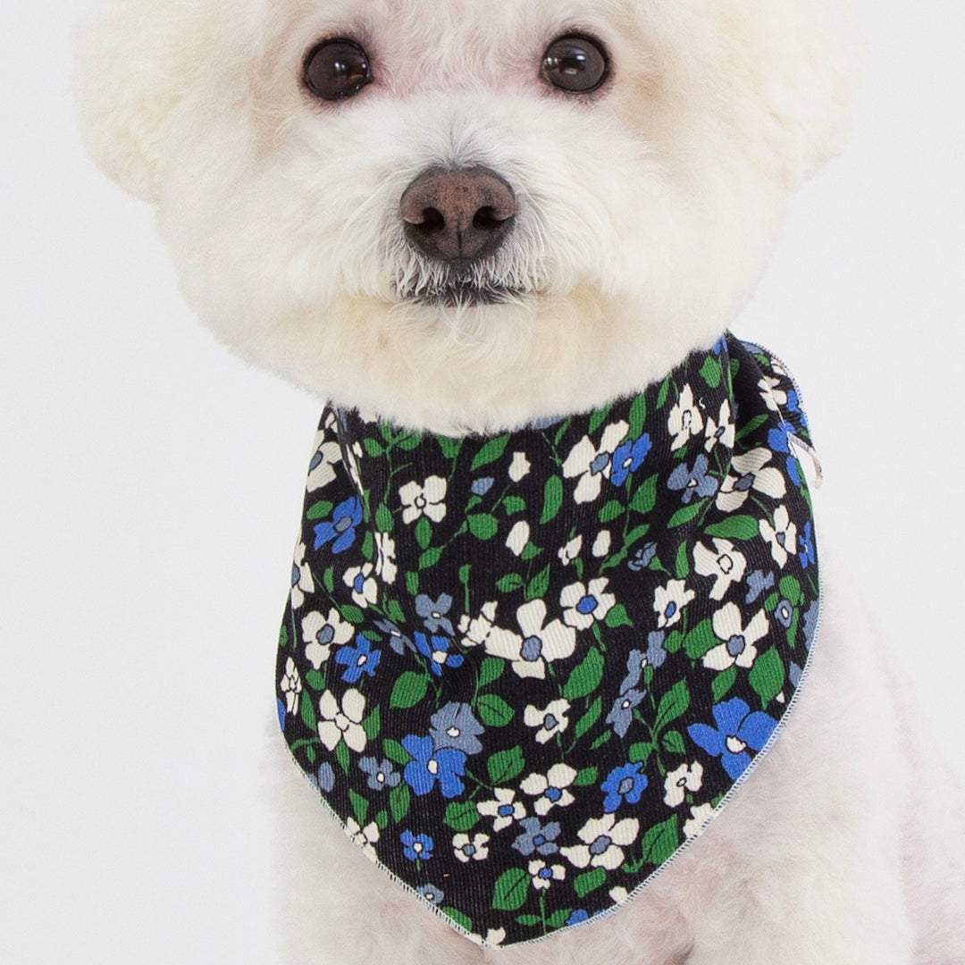 ※予約販売【foreverybari】Magnolia Floral Scarf（Dark Navy）
