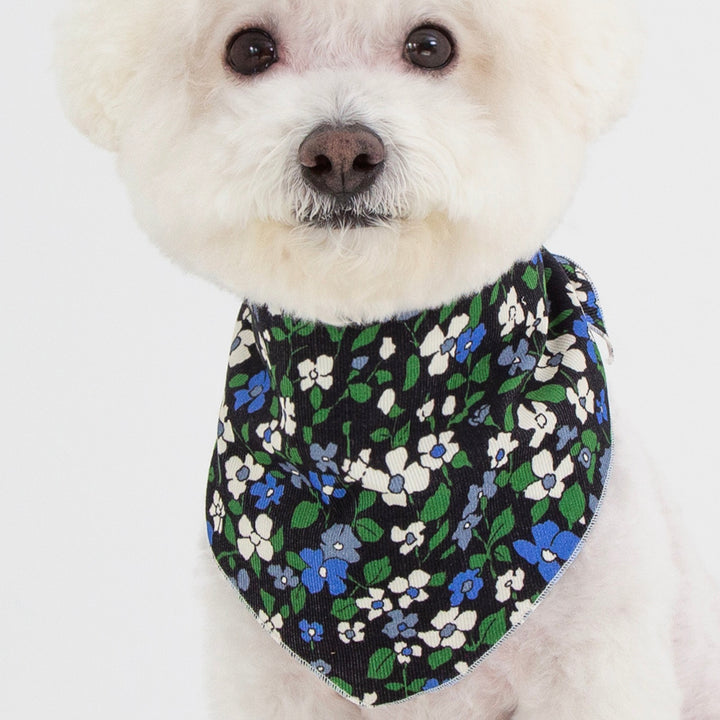 ※予約販売【foreverybari】Magnolia Floral Scarf（Dark Navy）