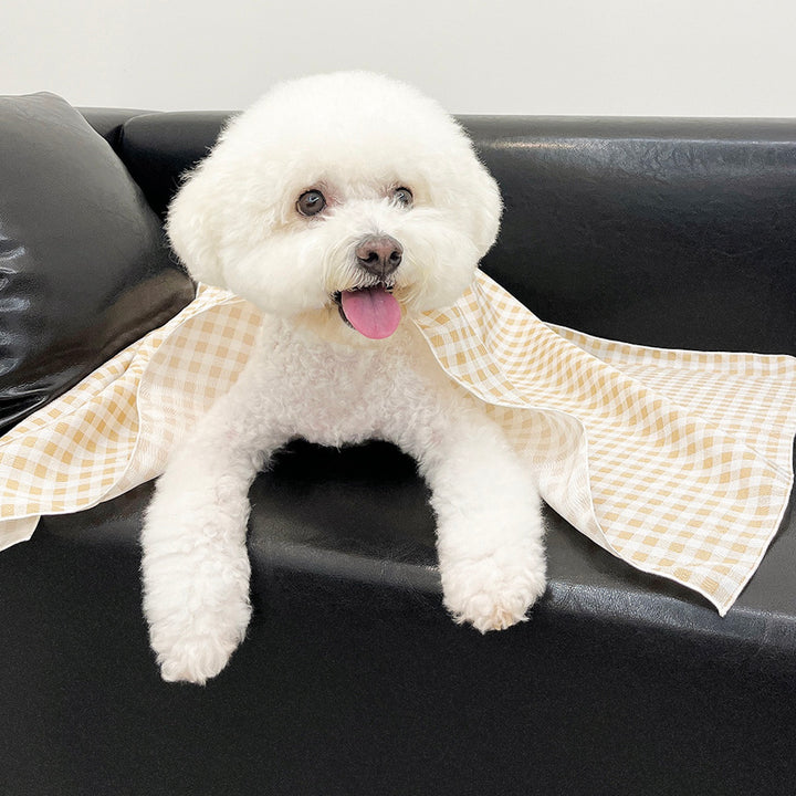 ※予約販売【foreverybari】Gingham Check Summer Blanket