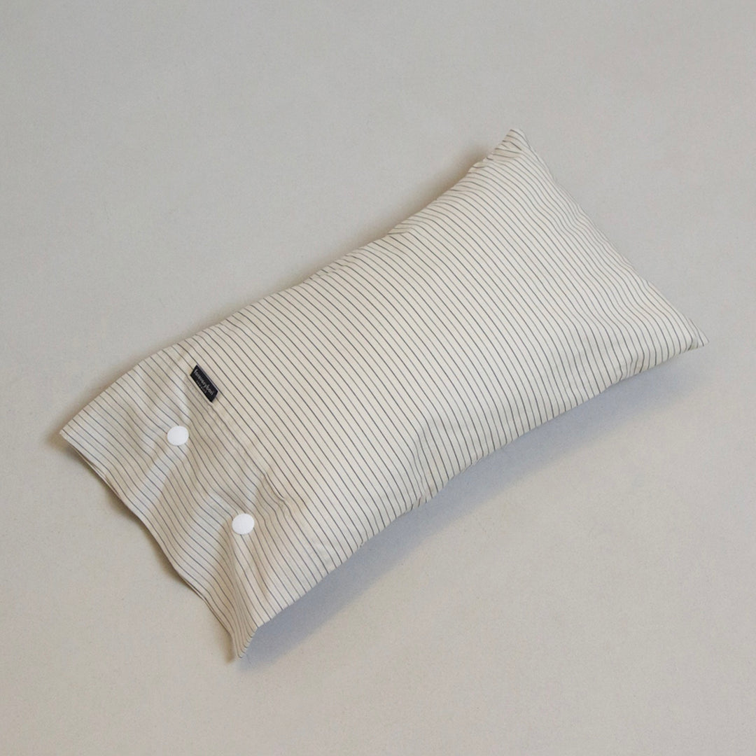 ※予約販売【foreverybari】Cotton Pillow（Cream Stripe）