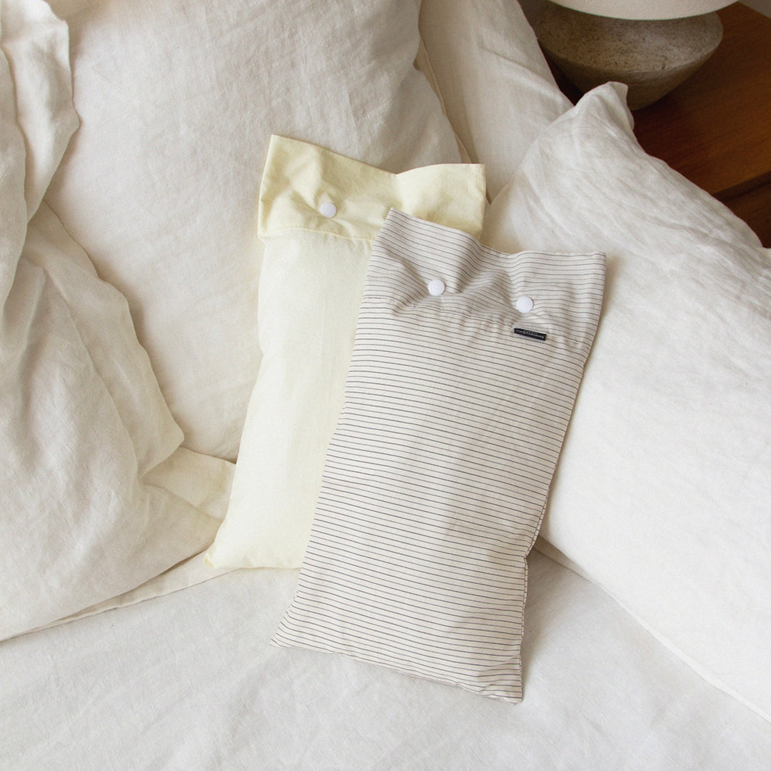 ※予約販売【foreverybari】Cotton Pillow（Cream Stripe）