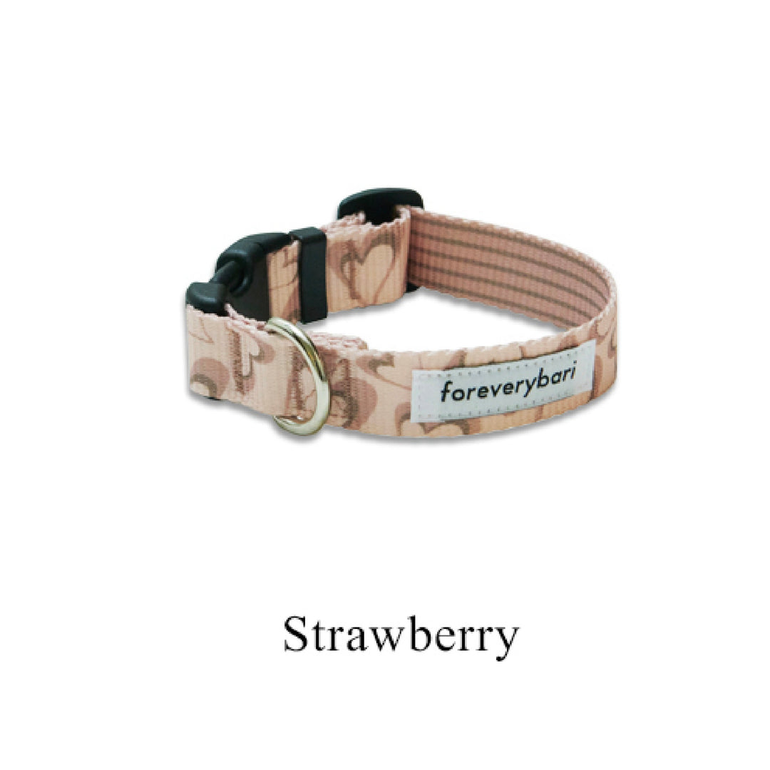 即納【foreverybari】Marble Heart Pet Collar（Strawberry）