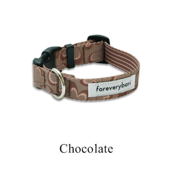 ※予約販売【foreverybari】Marble Heart Pet Collar（Chocolate）