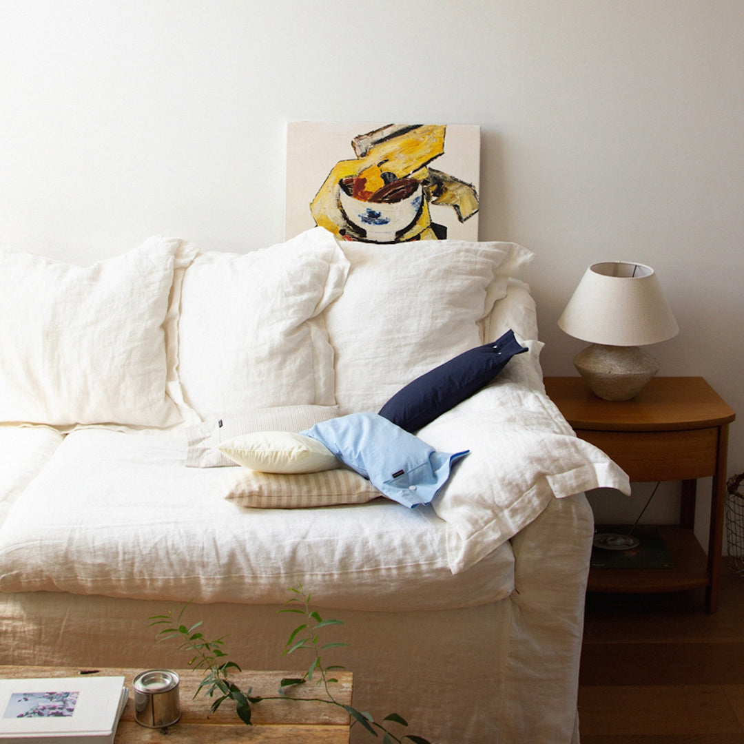 ※予約販売【foreverybari】Cotton Pillow（Navy）