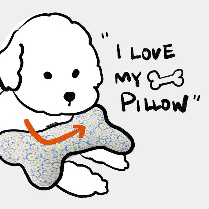 ※予約販売【foreverybari】Daisy Bone Pillow（Blue）