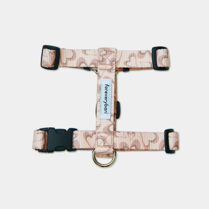 ※予約販売【foreverybari】Marble Heart Pet Harness（Strawberry）