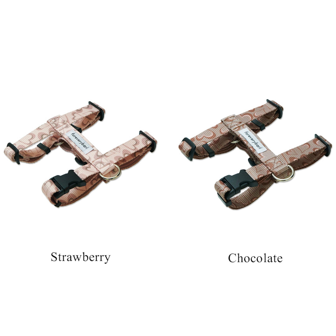※予約販売【foreverybari】Marble Heart Pet Harness（Strawberry）