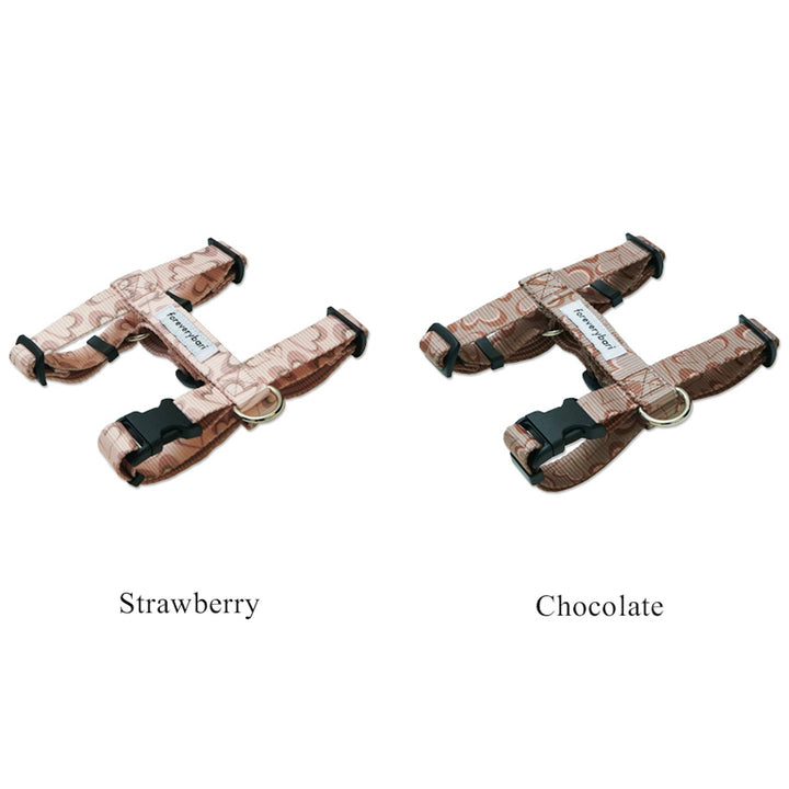 ※予約販売【foreverybari】Marble Heart Pet Harness（Chocolate）