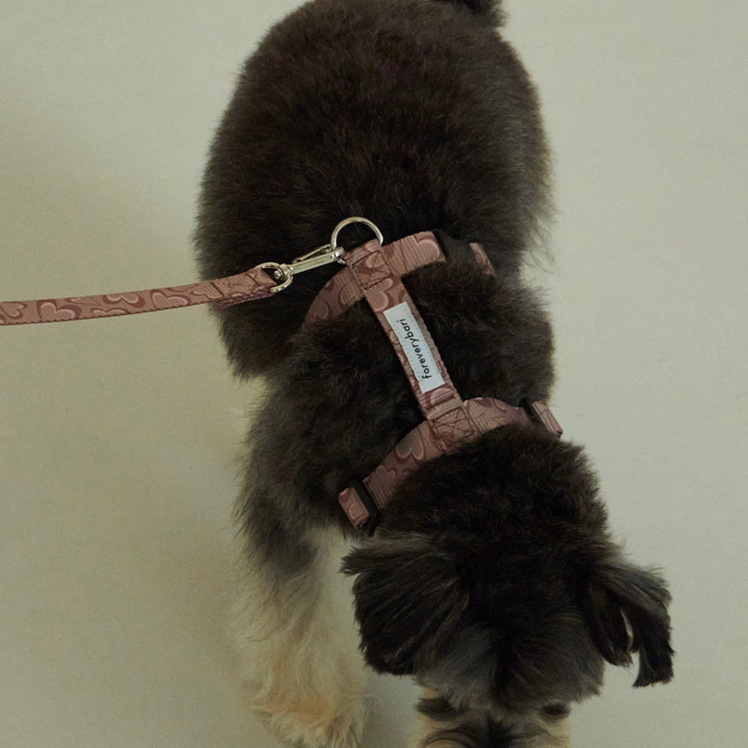 ※予約販売【foreverybari】Marble Heart Pet Harness（Chocolate）